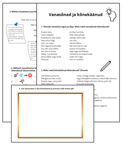 Kõnekäänud ja vanasõnad