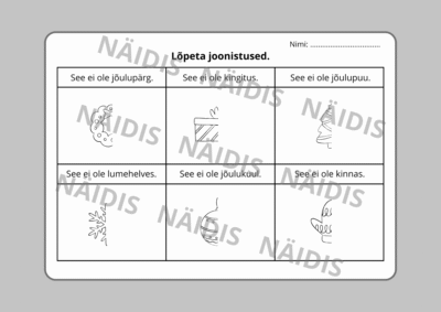Jõulutemaatiline LOOVJOONISTAMINE