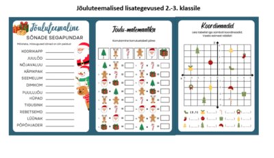 Jõuluteemalised lisategevuslehed 2.-3. klassile