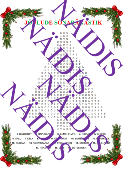 Sõnarägastik - jõulud