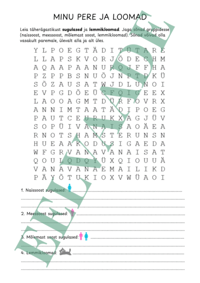 "Minu pere ja loomad - täherägastik"