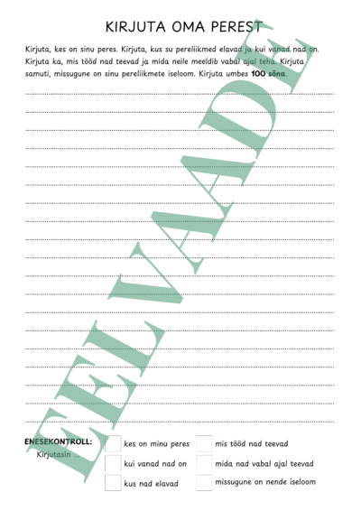 "Kirjuta oma perest"