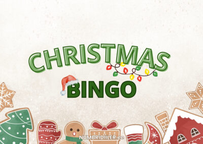 Jõulude bingo inglise keelse sõnavara arendamiseks ja toetamiseks