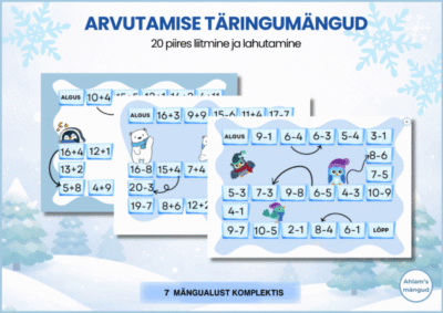 Arvutamine 20 piires (täringumängud) - "Talv"