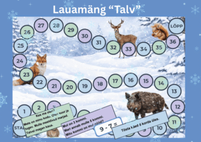Talveteemaline lauamäng "Talv"