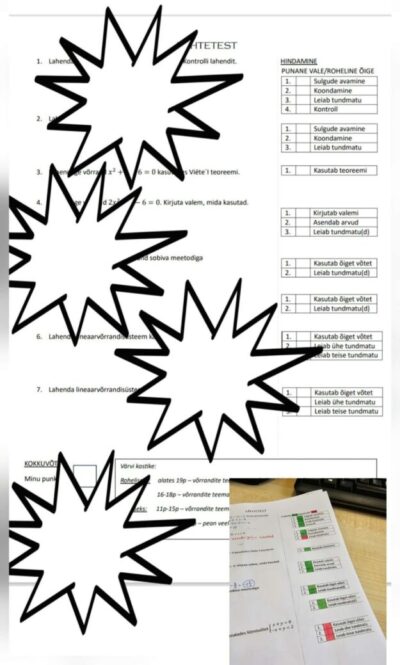 Võrrandite teema taseme kaardistamine