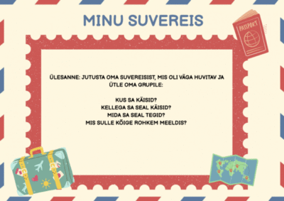 Jutusta oma suvereisist. Vasta järgmistele küsimustele.