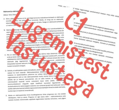 C1 lugemistest "Väärtused"