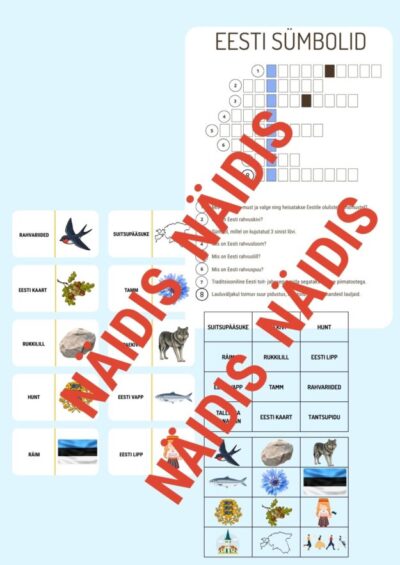 Eesti sümbolid (memoriin, doomino, ristsõna)