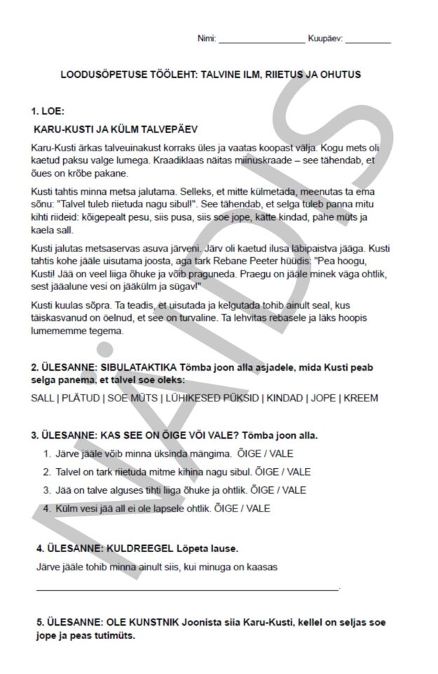 Talvine riietus ja ohutus jääl