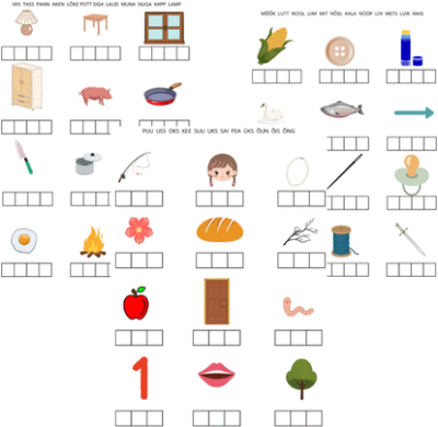 3- ja 4- tähelised sõnad