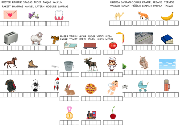 5- ja 6- tähelised sõnad