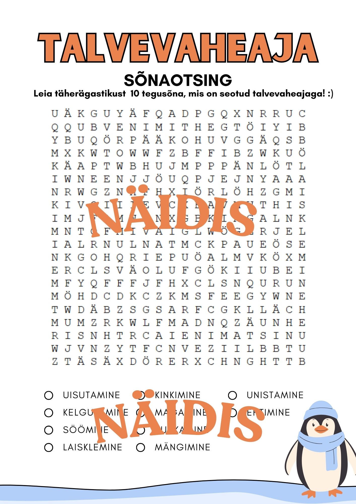 Talvevaheaja sõnaotsing