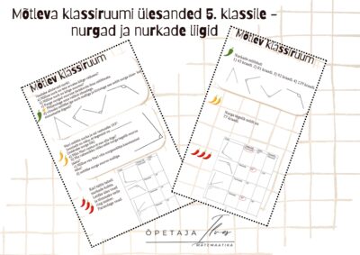 Mõtleva klassiruumi tööleht 5. klassile - nurgad