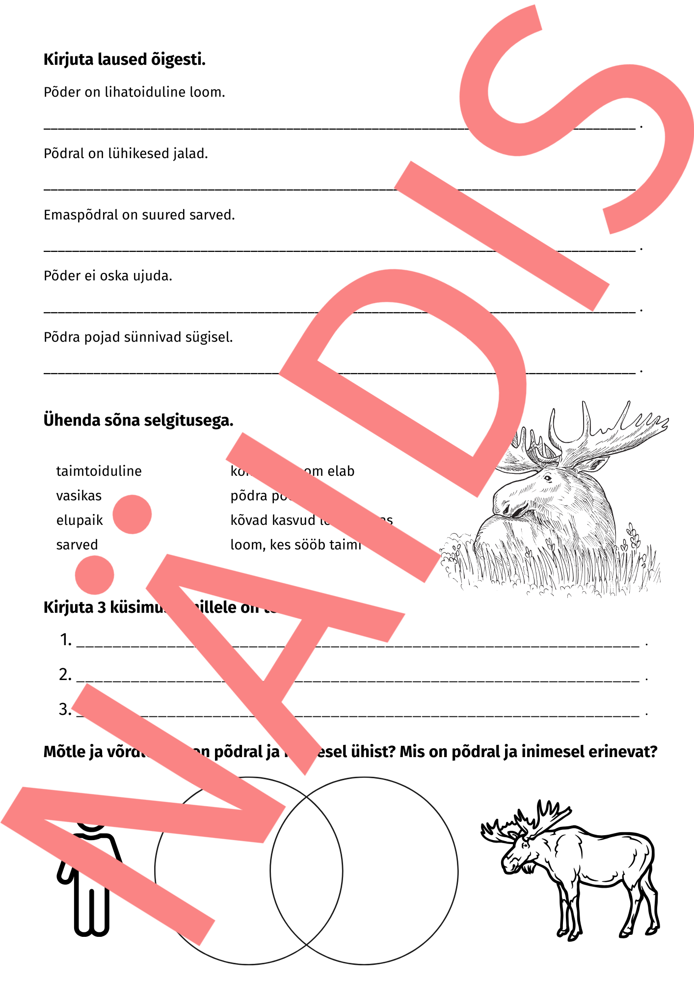 Eesti metsloomad- funktsionaalsed lugemistekstid - Image 2