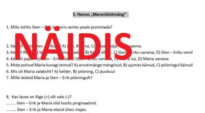 Lugemiskontroll "Mereröövlimäng"