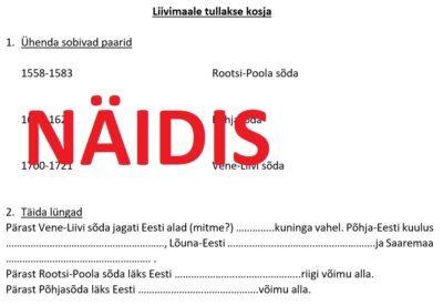 Liivimaale tullakse kosja (Mauruse 5. klassi ajalooõpik)
