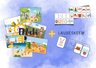 Tagasõnad (all, peal, ees, taga, sees) + lauseskeem