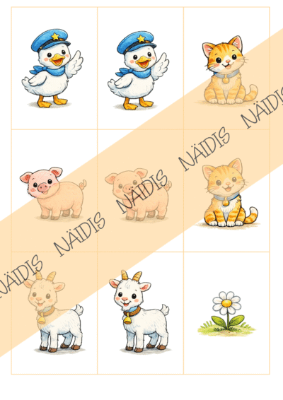 Kaardimäng-memoriin "Rongisõit"