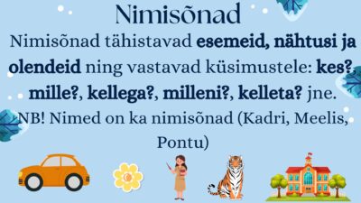 Sõnaliigid, slaidiettekanne.