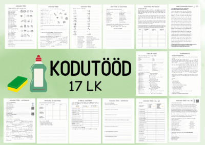 "KODUTÖÖD - töölehtede komplekt (17 lk)"