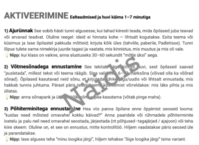 57 aktiivõppe meetodit iga tunnietapi jaoks