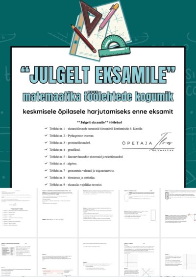 9. klassile JULGELT EKSAMILE töölehtede kogumik eksamiks harjutamiseks