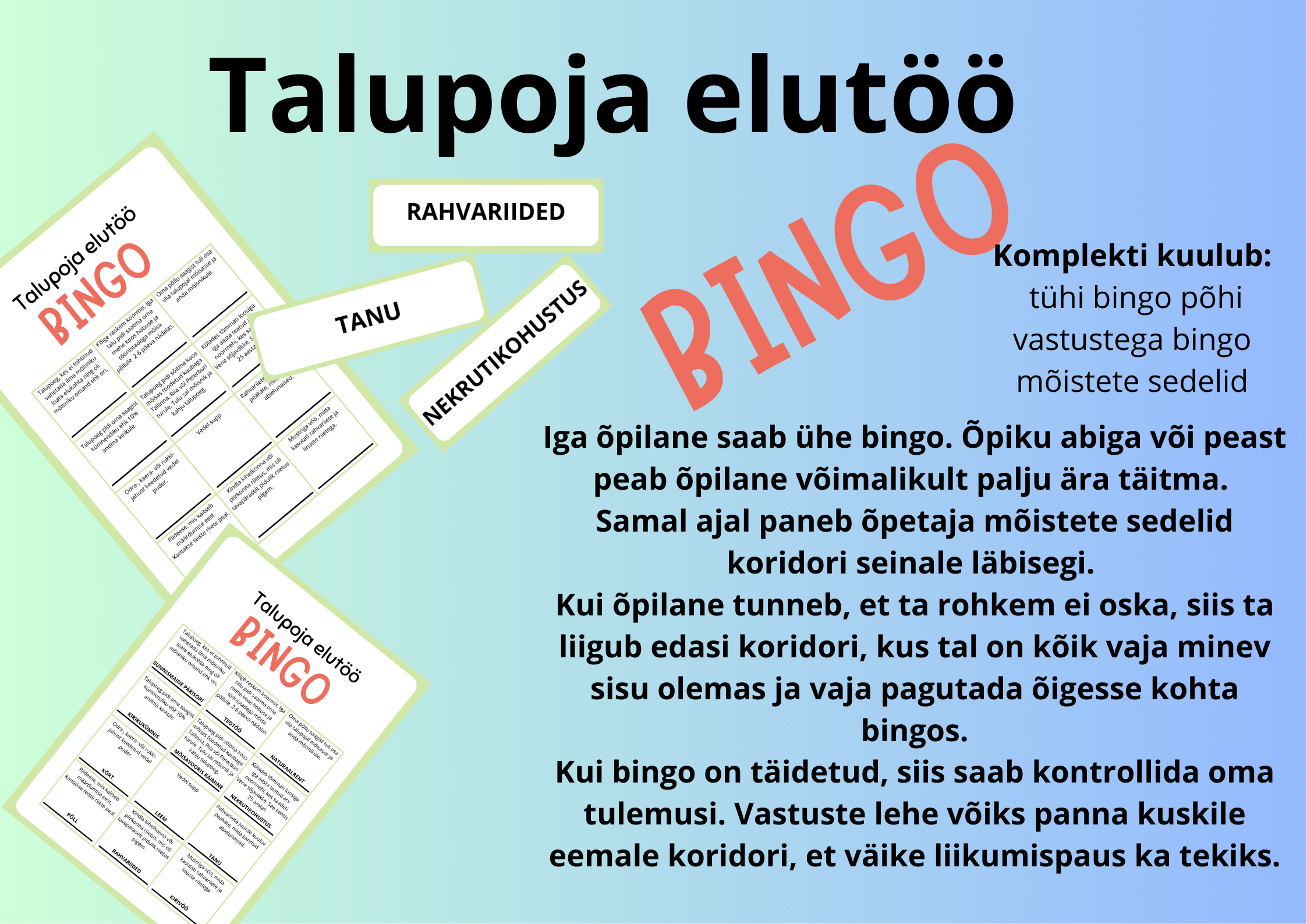 Talupoja elutöö. Bingo
