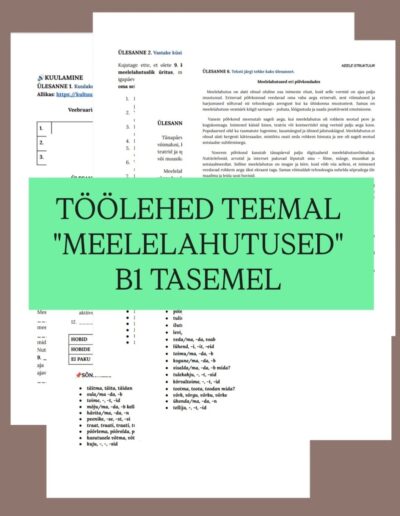 Õppevahend eesti keele B1-taseme eksamiks teemal „Meelelahutused“