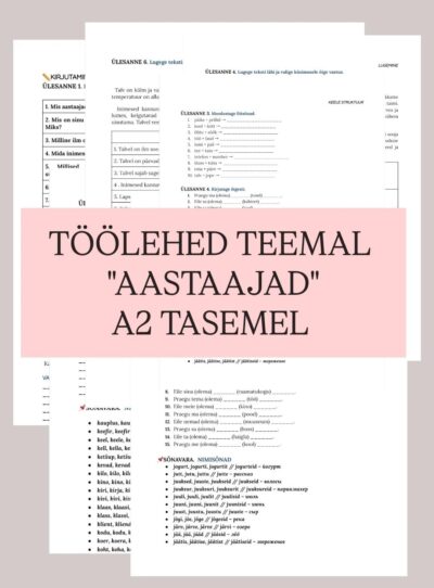 Õppevahend eesti keele A2-taseme eksamiks teemal „Aastaajad“