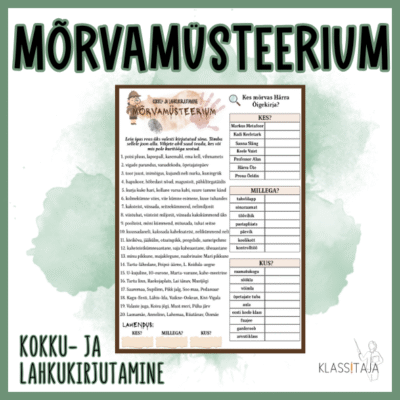 MÕRVAMÜSTEERIUM (kokku- ja lahkukirjutamine)