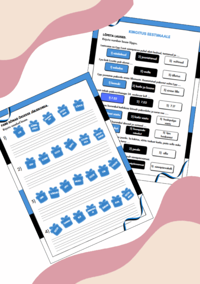 Eesti sünnipäeva lugemispala ja tööleht.
