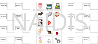 Loe, lõika, kleebi- 5 tähelised sõnad