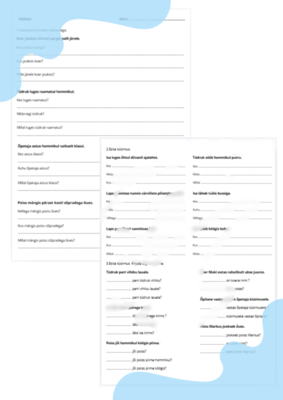 Küsimuste esitamine, küsimustele vastamine