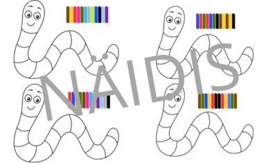 Värvi ussid näidise järgi