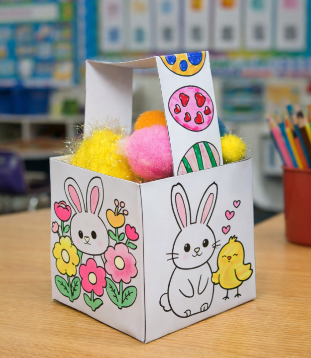 Lihavõtte/munadepüha korvi meisterdamine, tööleht