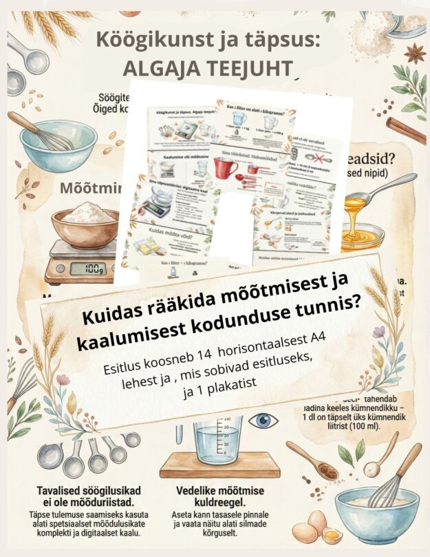 Kuidas rääkida mõõtmisest ja kaalumisest kodunduse tunnis?