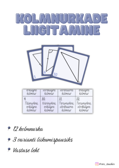 Kolmnurkade liigitamine