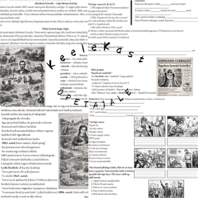 Ajalugu; 5 tundi (26.-30. teema) + kontrolltöö
