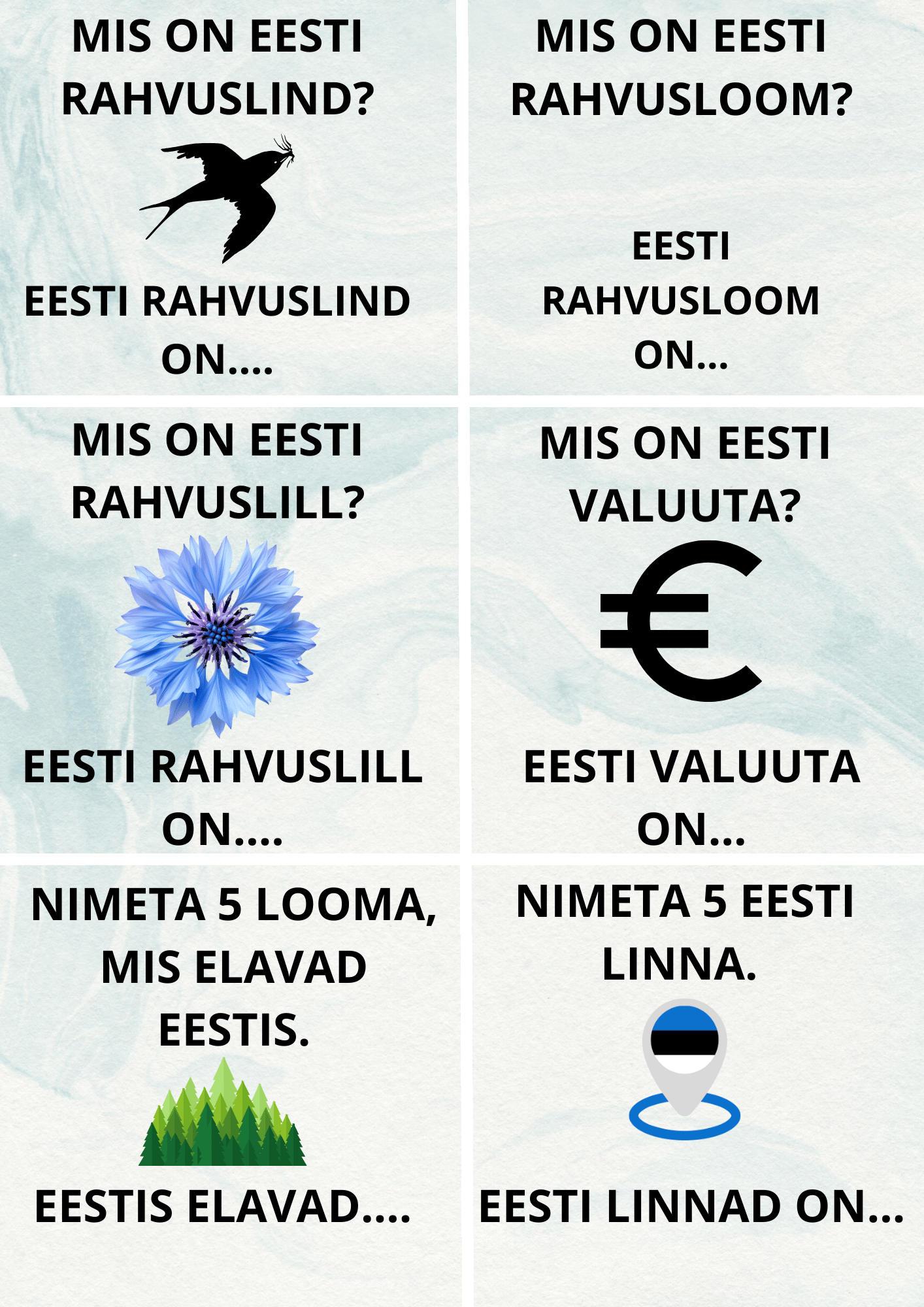 Eesti Vabariik. Viktoriini kaardid. - Image 2