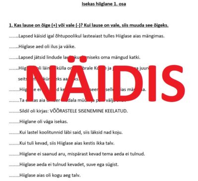 Funktsionaalne lugemine "Isekas hiiglane" (Koolibri õpik "Ilus emakeel")