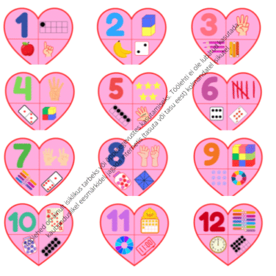 SÜDAMEKUJULISED NUMBRITE PUSLED