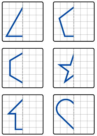Sümmeetria tööleht 1. klassile