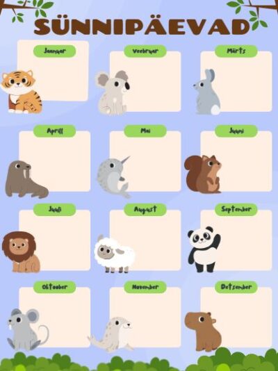 Sünnipäevade plakat