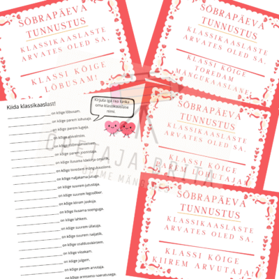 SÕBRAPÄEV - kiida klassikaaslast!