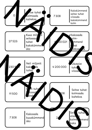 Arvud miljardini, arvsõnad - domino