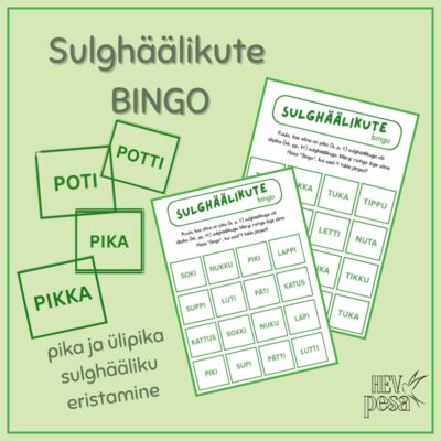 Sulghäälikute Bingo