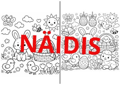 Munapühade/lihavõtete värvimispilt