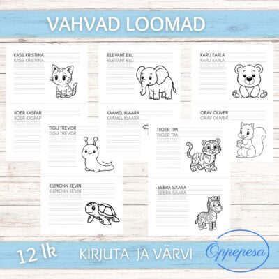VAHVAD LOOMAD - KIRJUTA JA VÄRVI