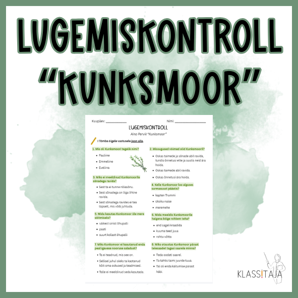 Lugemiskontroll "KUNKSMOOR"
